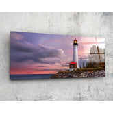 Lighthouse Glass Wall Art (36"x14").